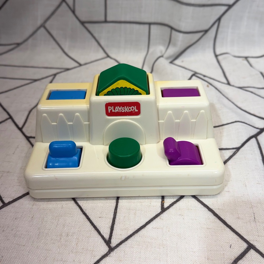 Playskool Barney Pop Up Toy OS White 1991 Vintage Character Activity Toy